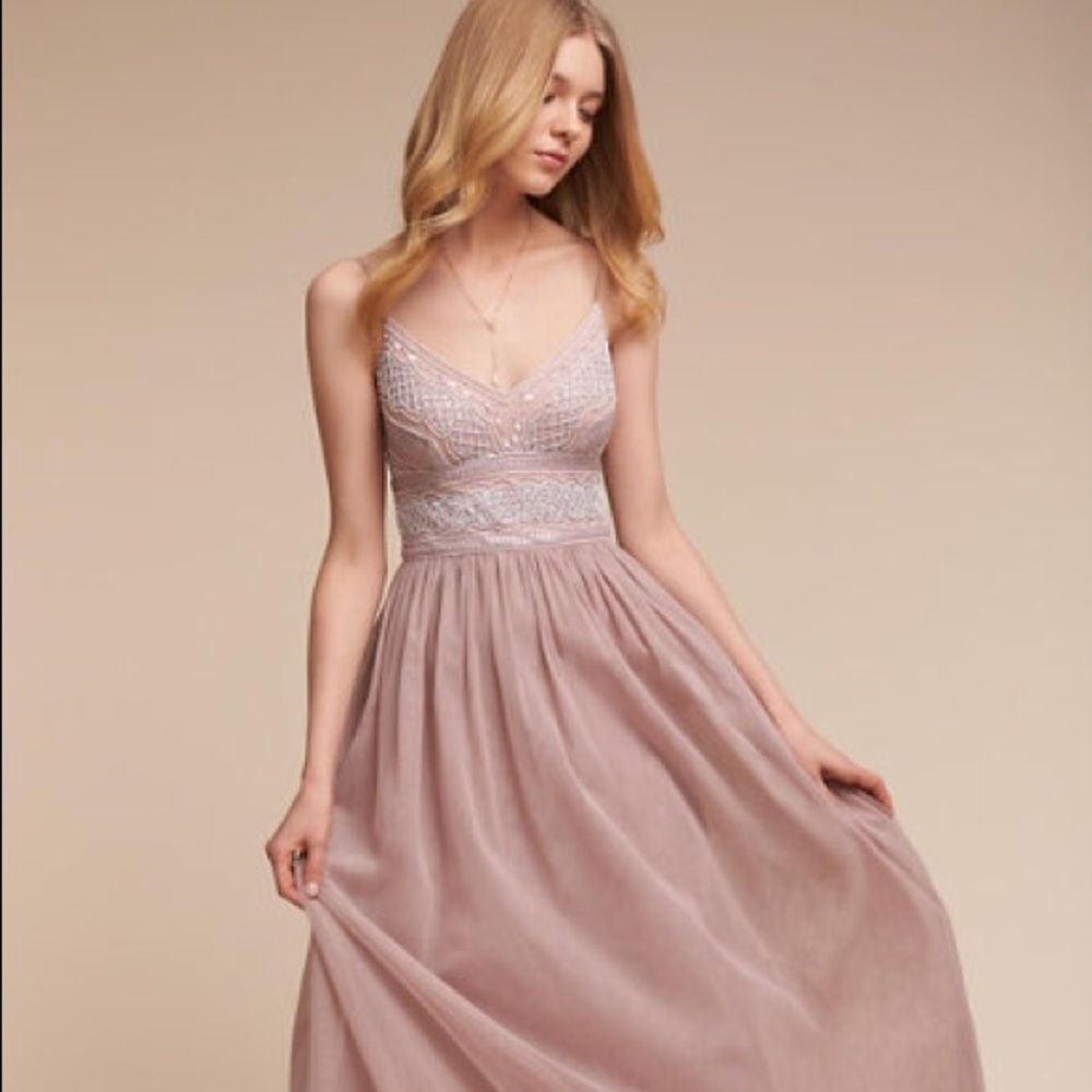 BHLDN Aida Dress Rose Rose Quartz